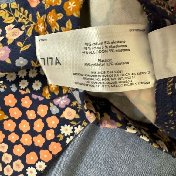 Carter’s NEW Chambray Top & Floral Leggings Ser Size 7 - Picture 5 of 6